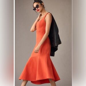 Anthropologie Orange midi-maxi dress NWT